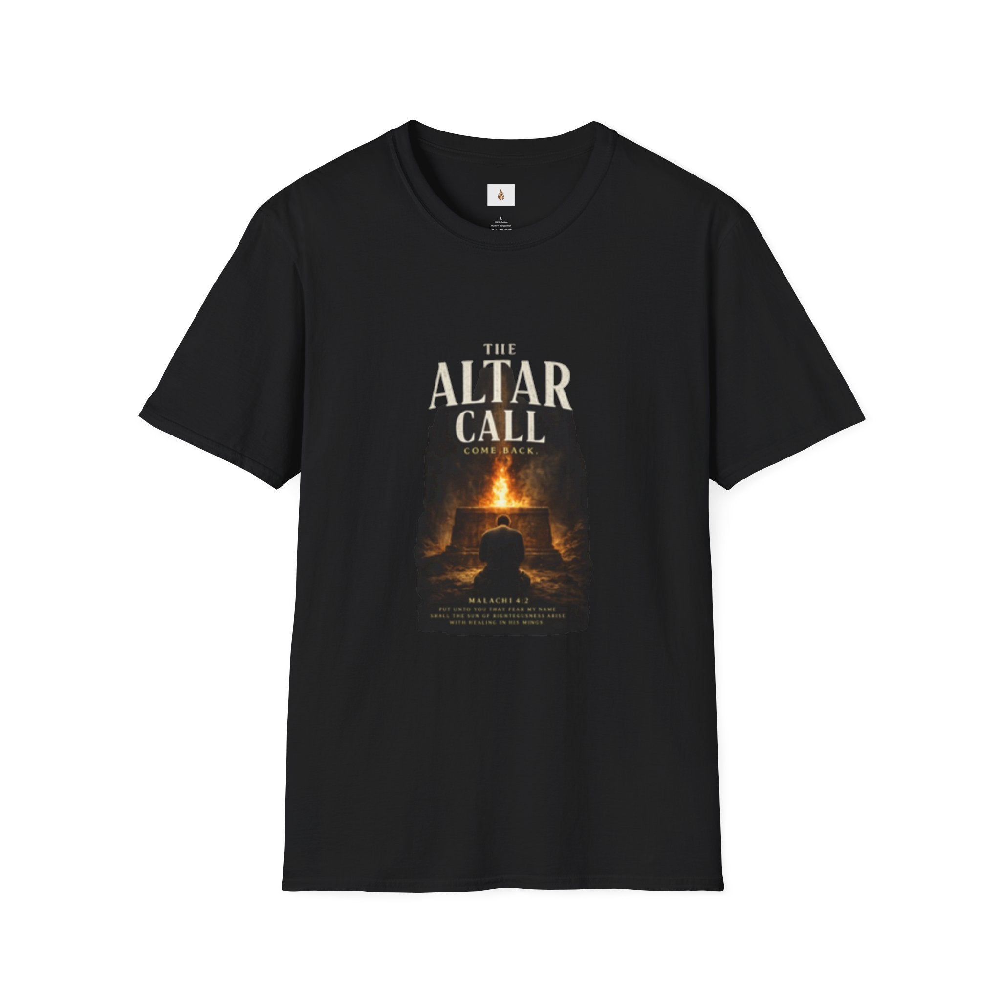 The Altar Call T-Shirt — "I Left, I Strayed, But God Called Me Back" Christian Faith Tee